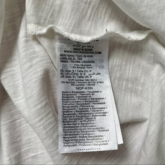 ONLY  & SONS sleeveless WHITE TANK - S - Picture 9 of 11